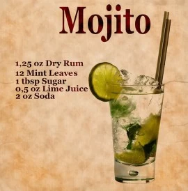  MOHITO KOKTEL SA UKUSOM KUBE