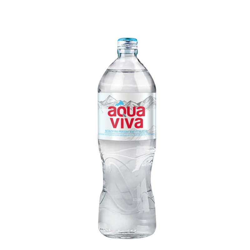 Aqua Viva Voda 1L u staklenoj flaši - povratna ambalaža u paketu od 12 flaša