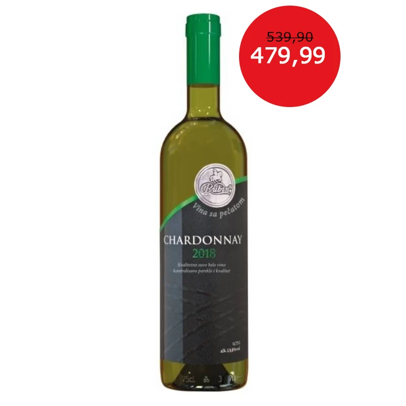 Vrhunsko Suvo Belo Vino Chardonay Rubin 0.75L
