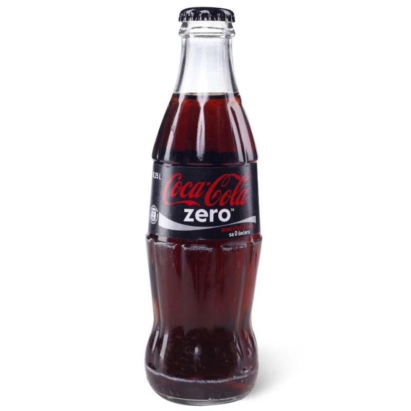 Coca Cola Zero 0.25 u staklenoj flašici - u paketu od 24 flašice