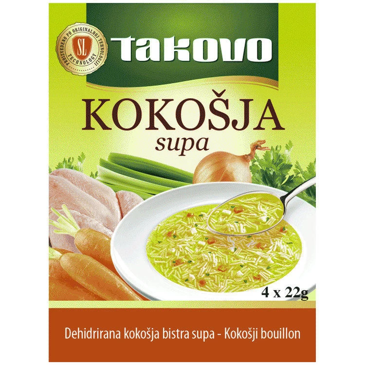 Kokošija Supa U Kocki Koncentrat Takovo 4x22gr