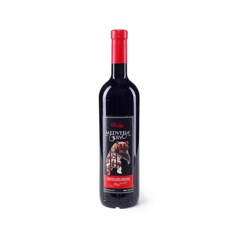 Medveđa Krv Rubin - Stono Poluslatko Crveno Vino 0.75L