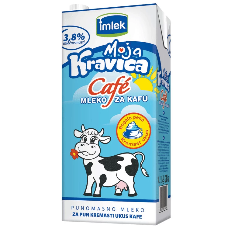 Imlek Moja Kravica Mleko Za Kafu 3,8%mm 1L - paket od 12 komada
