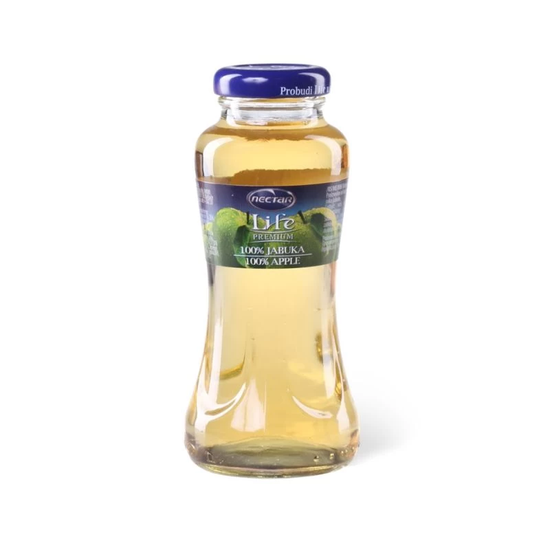 Nectar Life Premium 100% Jabuka 0.2L u staklenoj flašici u pakovanju od 24 komada