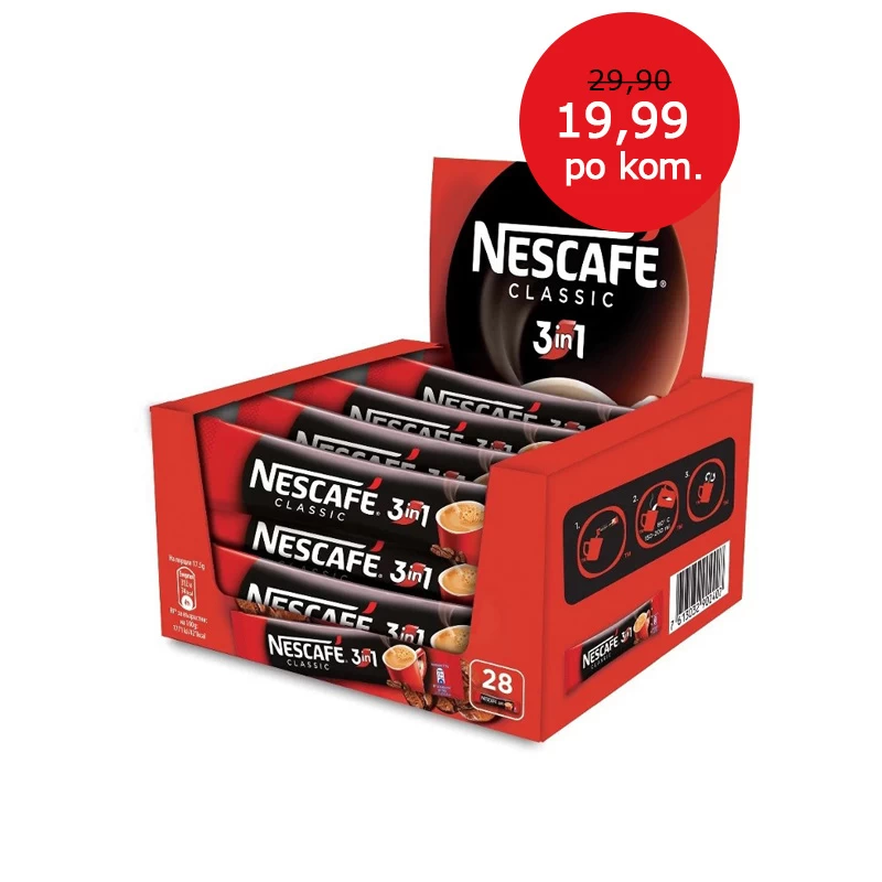 Instant Kafa Nescafe Classic Stick 3in1 17.5g u paketu od 28 kesica