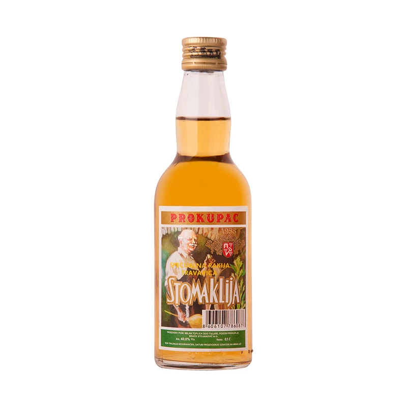Rakija Stomaklija Prokupac 0.01L u paketu od 25 flašica