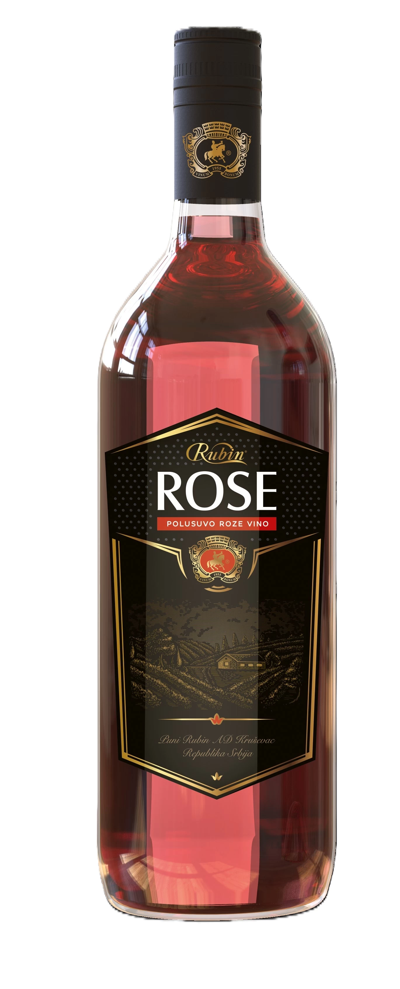 Rose Rubin Stono Polusuvo Roze Vino 1L
