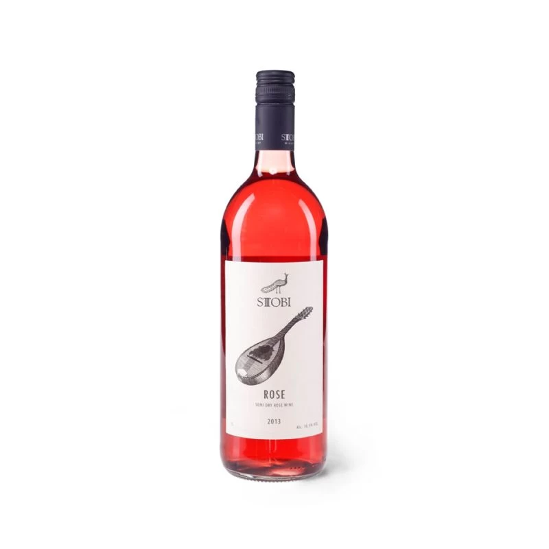 Rose Stobi Polusuvo Roze Vino 1L