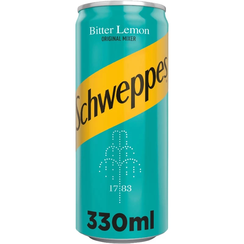 Schweppes Bitter Lemon Sleek 0.33L u paketu od 24 komadau limenci