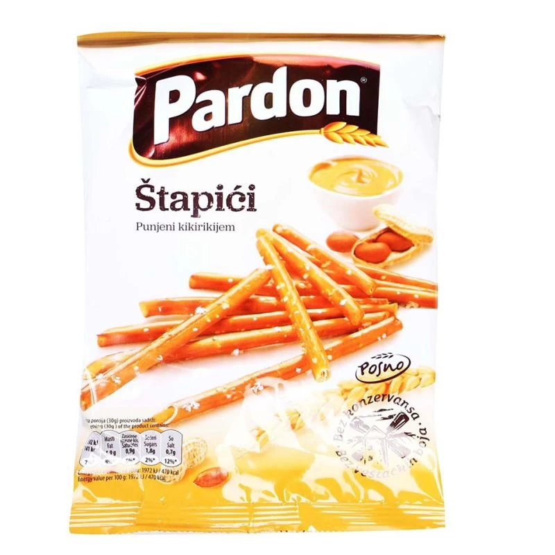 Štapići Punjeni Kikirikijem Pardon 120g