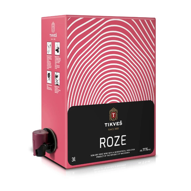 Tikveš Roze Bag In Box 3L