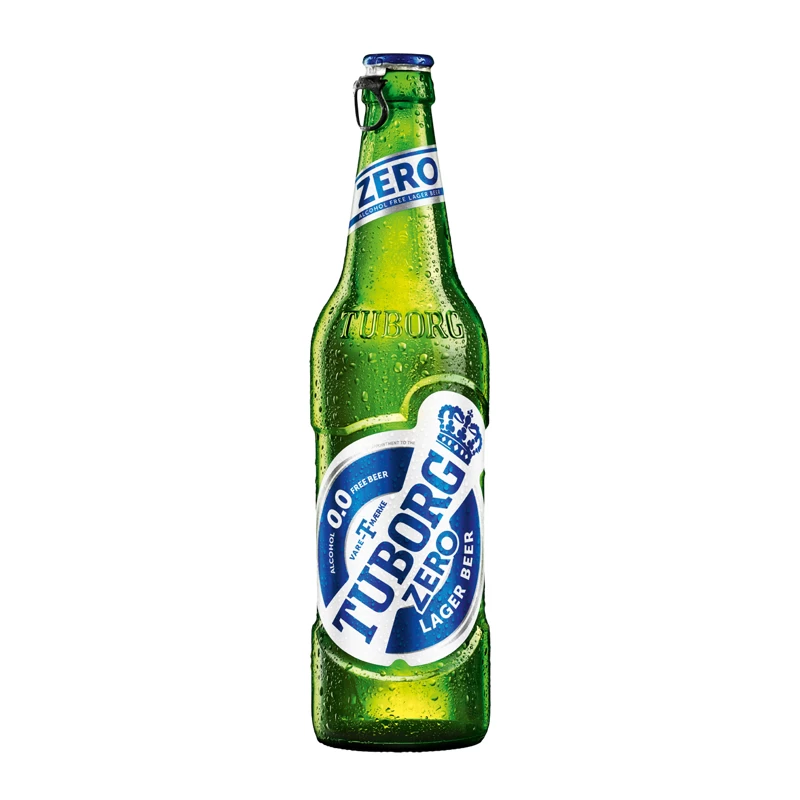 Tuborg 0% 0.33L u staklenoj flaši u paketu od 24 komada