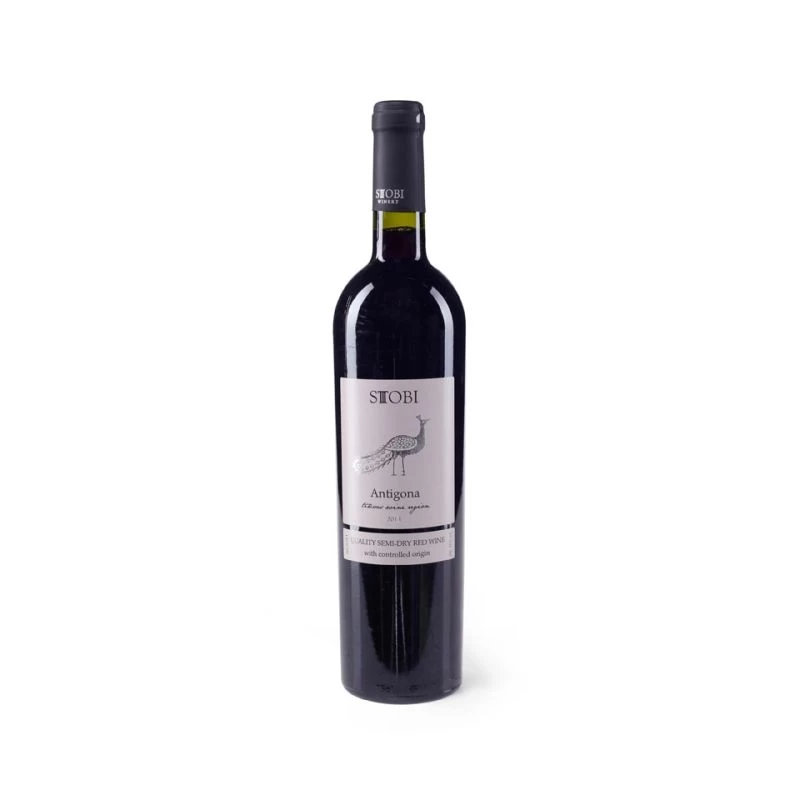 Antigona Stobi Kvalitetno Polusuvo Crveno Vino 0.75L