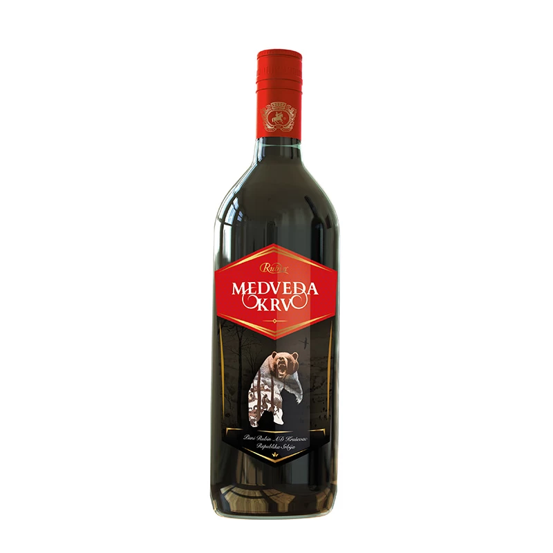 Vino Medveđa Krv Rubin - Stono Poluslatko Crveno Vino 1L