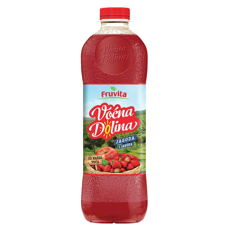 Voćna Dolina Sok Jagoda i Jabuka 1.5L u paketu od 6 flaša