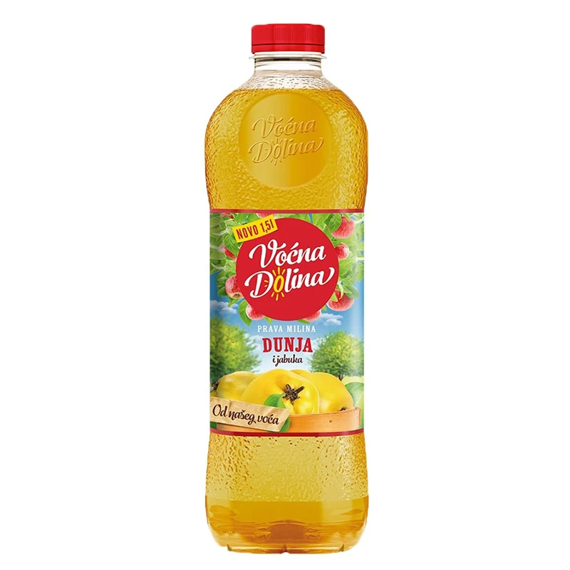 Voćna Dolina Sok Dunja i jabuka 1.5L u paketu od 6 flaša