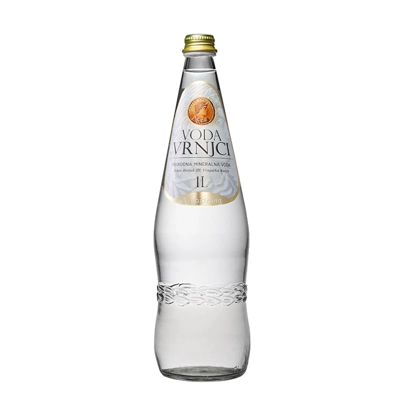 Voda Vrnjci -Prirodna Mineralna Voda - Negazirana 1L u staklenoj flaši - Nepovratna ambalaža u paketu od 6 flaša