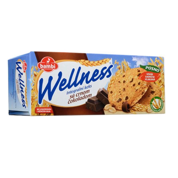 Wellness Keks Sa Crnom Čokoladom Bambi 210gr