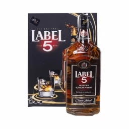 Label 5 Whiskey 0.7L+ Čaše